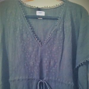 OLD NAVY BLACK KAFTAN BATHING SUIT COVER UP